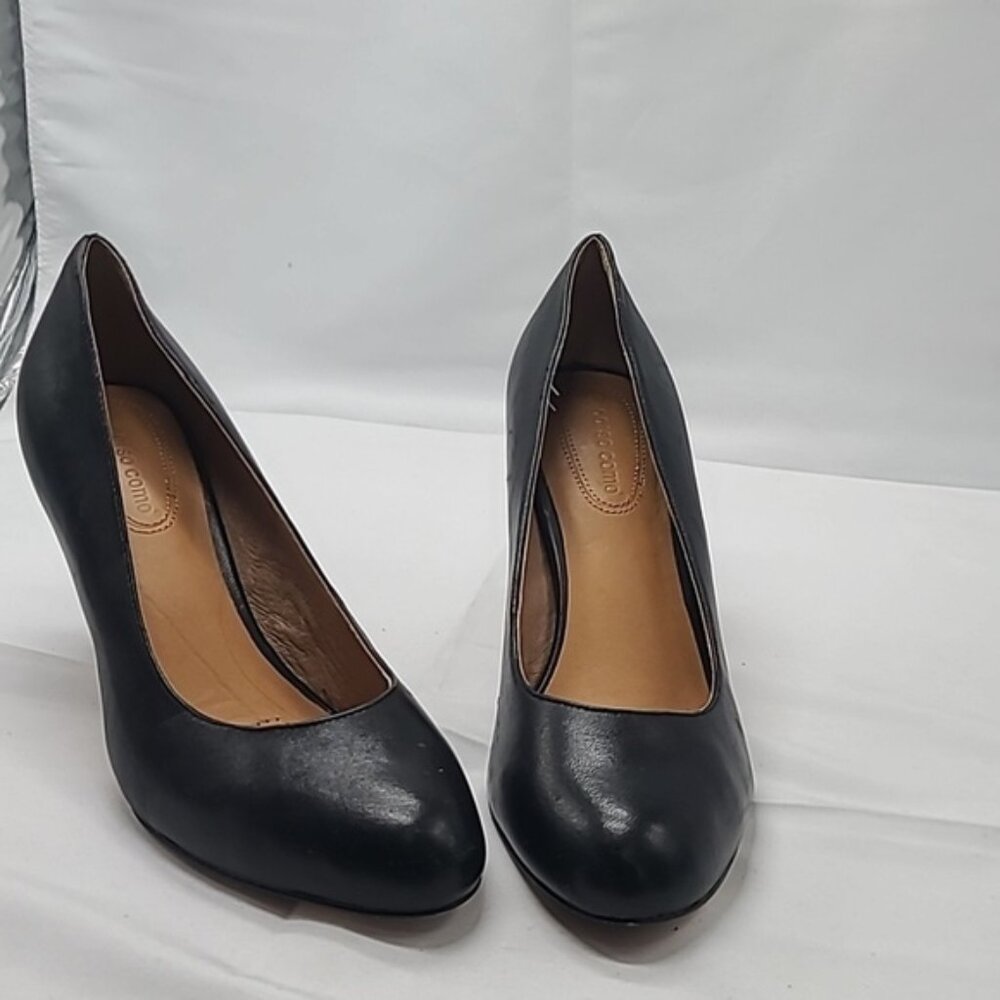 Corso como leather black heels sz.9.5 M